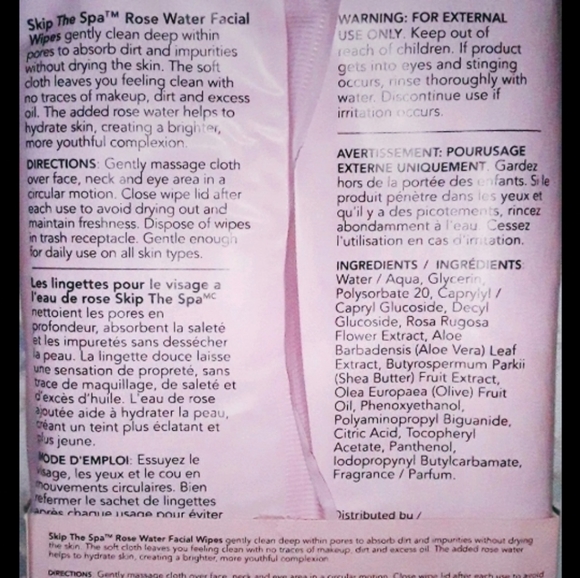 Rose Water Make up remover and cleansing wipes - Picture 3 of 3